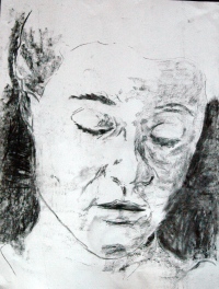 Self-portrait, 2012, Charcoal on paper, A2